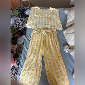 Striped Yellow and White Torrid Set